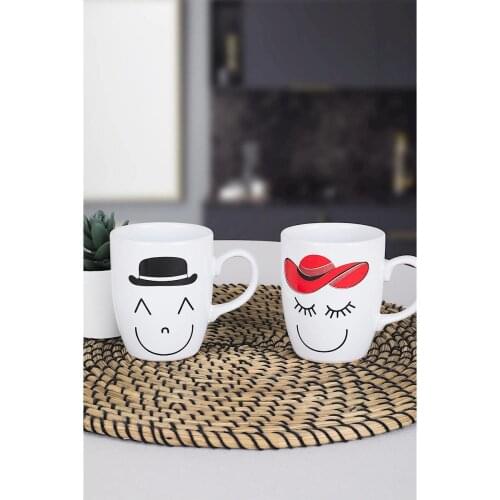 Dear gift Smiley Face Mr & Mrs Cloud Mug 9cm 2pcs