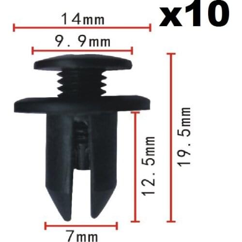 10pcs For Honda Nylon Fender explosion buckle / Nylon Rivet Fastener Fender Retainer Push Clip