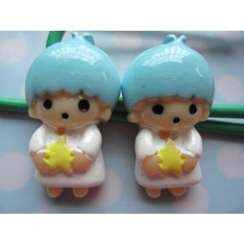 10pcs/lot kawaii flat back resin cartoon boy with star kids DIY resin cabochons accessories about 25mm