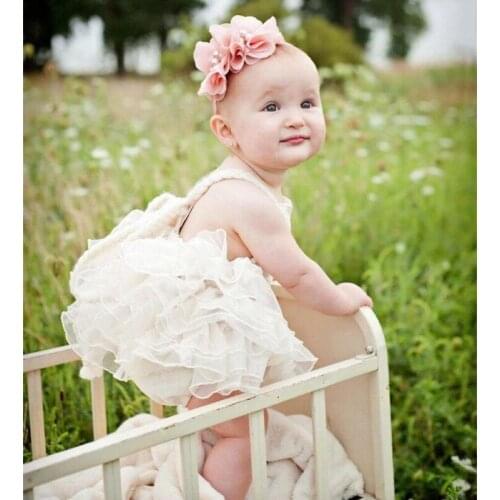 2019 Emmababy Newborn Baby Girl Lace Ruffle Jumpsuit Flower Lace Princess Bodysuit Tulle Dress Sweet Clothes Outfit