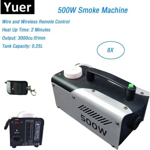 8 Units Newest 500W Fog Machine DMX Smoke Machine Professional 500W Fogger Wedding Home Party Stage Dj Lighting Shows Equipments