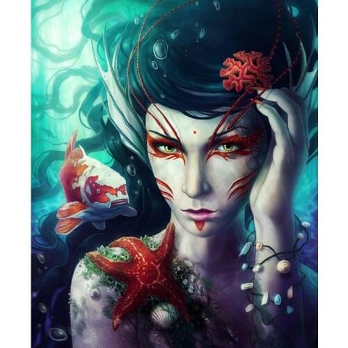 Full Square/Round Drill 5D DIY Diamond Painting "Cartoon Mermaid" 3D Rhinestone Embroidery Cross Stitch 5D Home Decor Gift