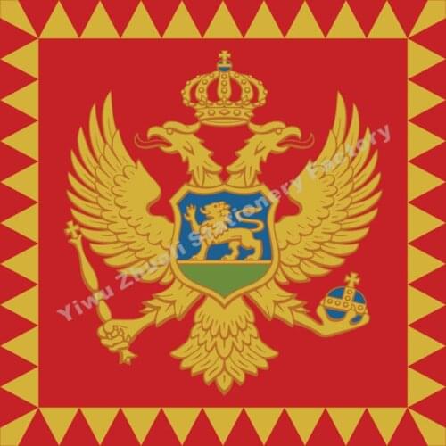Montenegro President Flag 120X120cm (4x4FT) 120g 100D Polyester Double Stitched High Quality Free Shipping