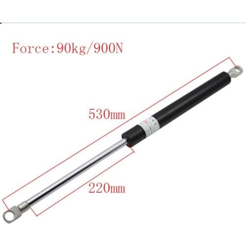 530*220mm Auto Gas Springs for Car 90KG Force 220mm Stroke Gas Spring for Furniture Gas Strut Door 530mm Central Distance