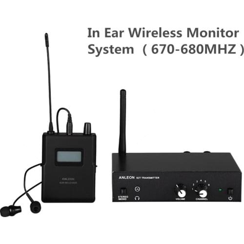 ANLEON S2 Stereo Wireless Monitor System Wireless Earphone Microphone Transmitter System 670-680MHZ NTC Antenna Xiomi