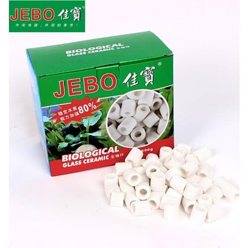 JEBO 300g/500g Biological Rings Ceramic Bio Porous Filter Media Biocycle Material Aquarium Fish Tank Nitrifying Bacteria