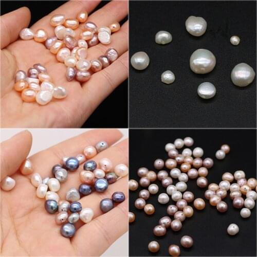 Natural Freshwater Pearl Beading Round Isolation Bead Punch Loose Beads For jewelry making DIY Necklace Bracelet Accessories