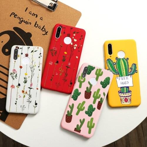 Flower cactus Cover For Huawei Y5P Y6P Y7P Y8P Y9 Y7 Y6 Pro Y5 Prime 2019 2018 Case For Honor View Mate 10 20 30 Lite Pro Etui