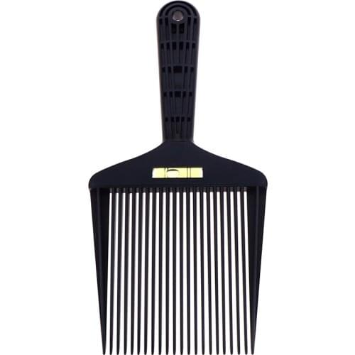 Black Bubble Clipper Comb Barber Styling Dyeing Comb Anti-slide Handle Plastic Flattop Comb Hair Trimming Accessories
