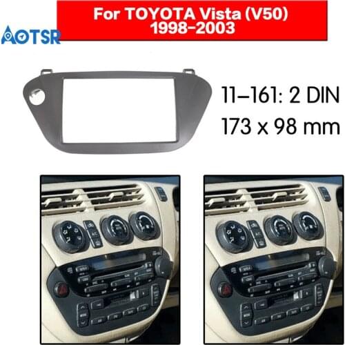 Double Din Radio Fascia for TOYOTA Vista (V50) 1998-2003 Dash Mount Installation Trim Kit Face Frame GPS DVD mount kit adapte
