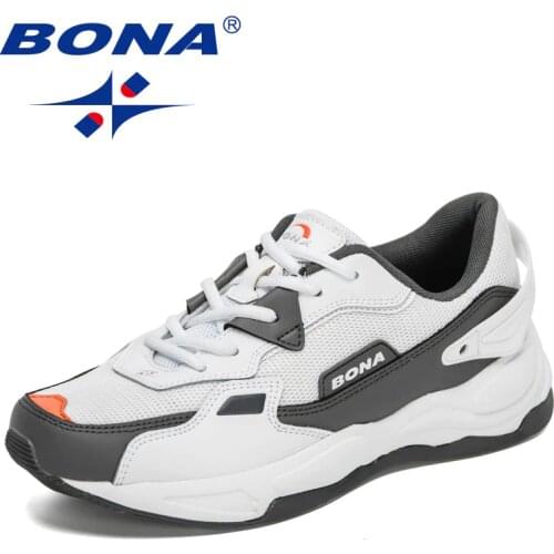 BONA 2021 New Designers Trendy Running Shoes Man Sports Sneakers Lace Up Casual Walking Shoes Men Athletic Shoes Mansculino Soft