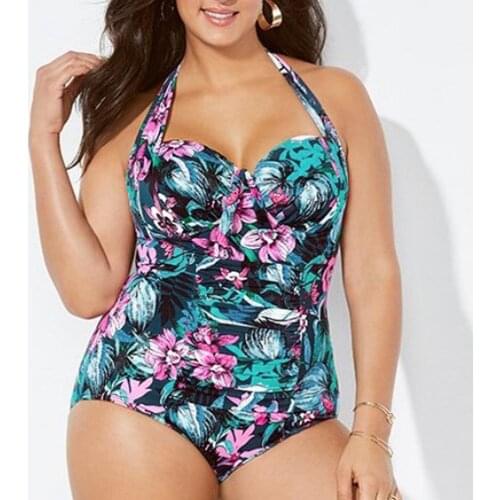 Plus Size Print One Piece Swimsuit Sexy Push Up Beach Bathing maillot de bain Swimwear Bikini piscina sexy bikinis 2020 mujer
