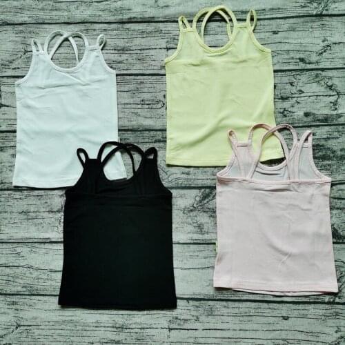 Summer childrens girls childrens sports fitness yoga clothes vest suspenders female pure cotton