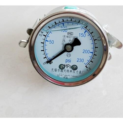 63mm(2.5") Bourdon tube (Standard version) pressure gauge, back center mount with clip fixed, manometer