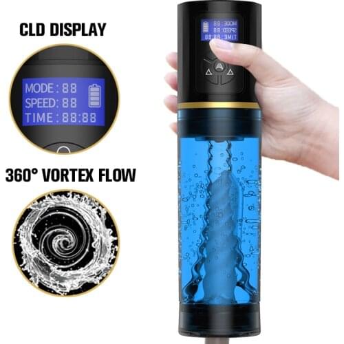 Masturbator Sex Toy for Men Aircraft Cup Vacuum Pressure Penis Pump Extension Enlargement Male Masturbator Sex Toys for Adult 18