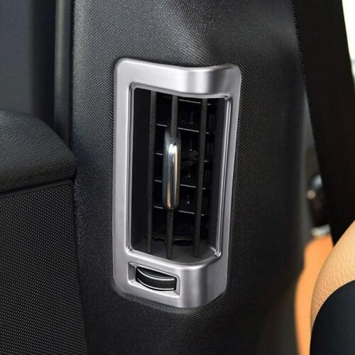 For VOLVO XC60 2018 2019 / XC90 2016-2020 ABS Matte Interior Rear Row Side Air Vent Outlet Cover Trim 2pcs Car Accessories
