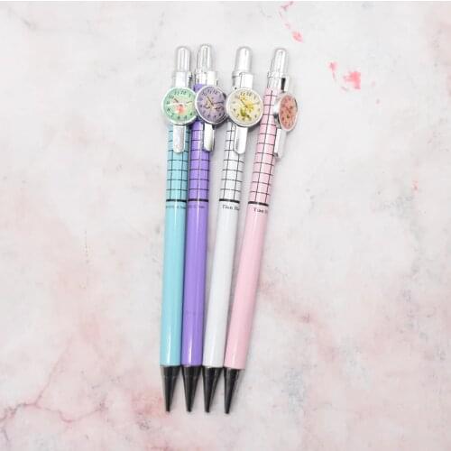 4Pcs simple clock decoration 0.7 mm mechanical pencil for art sketch drawing automatic pencil