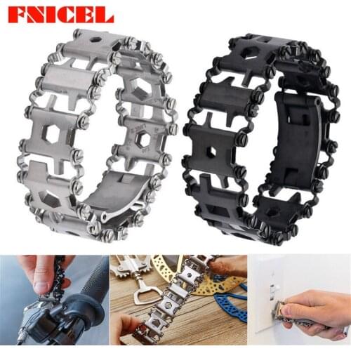Wearable Tread 3cm 29 In 1 Multi Tool Bracelet Strap Multi-function Screwdriver Outdoor Emergency Kit Field Survival Bracelet