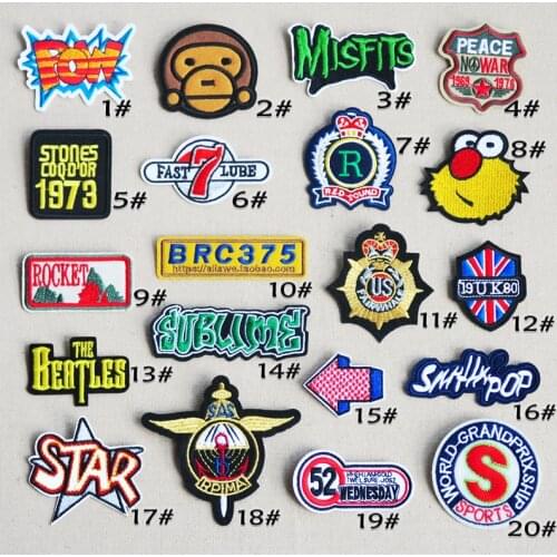 New Embroidery Badge Fur Clothing Decorative Patch Applique Patch T-Shirt Badge Down Jacket Jeans Medal Iron on Patch