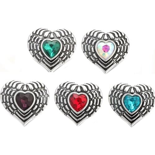 New Snap Jewelry Crystal Pearl Flower Snap Button Fit 18mm 20mm Leather Metal Snap Button Bracelet Valentines Day Gift