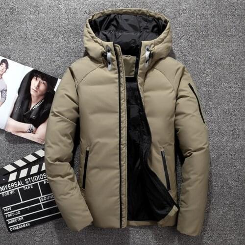 New Design Fashion Winter Jacket Men Down Coat Parka White Duck Down Casual Windproof Thick Business Jackets Coat Hooded