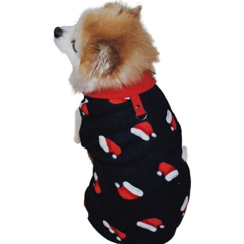 New Hot Christmas Cute Dog Sweater Fleece Vest with Traction Buckle Warm and Soft Pet Clothes for Wearing in Autumn and Winter
