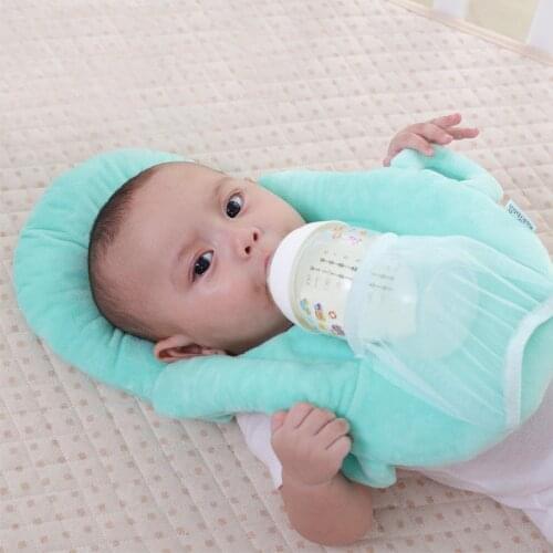 Portable Baby Nursing Pillow Breastfeeding Pillow Anti Roll Prevent Flat Head Cushion Feeding Cover Memory Pillow Head Support