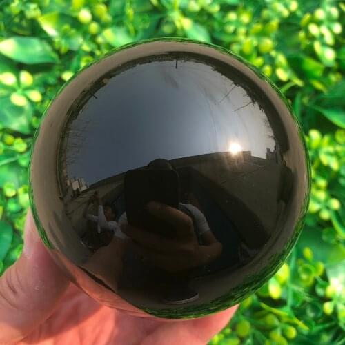 Natural Crystals Quartz Black Obsidian Sphere Energy Ball Reiki Stones Room Home Office Aquarium Decoration Accessories Gemstone
