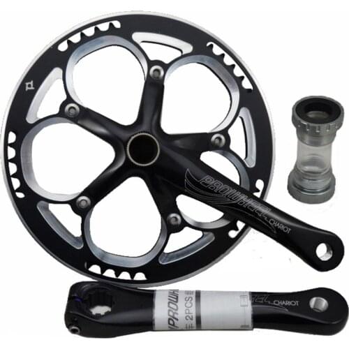 Prowheel Bicycle bike crankset Single Crank Set Cranksets Bottom Bracket 53 Teeth