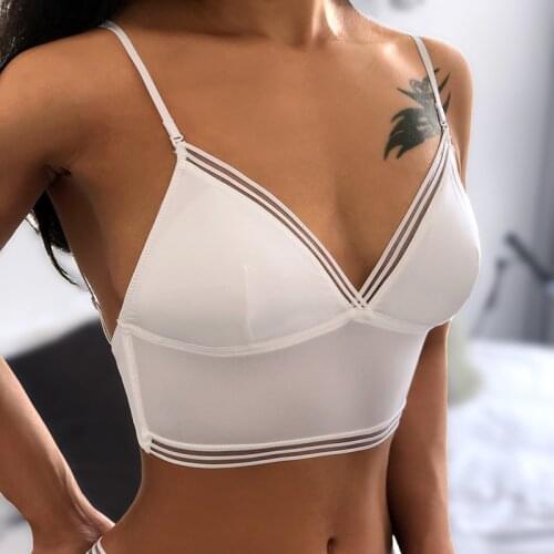 VRAIMMOI Sexy Low Back Bra U Shape Backless Ultra Thin Bralette Underwear Women Lingerie Padded Wire Free Open Back Bra