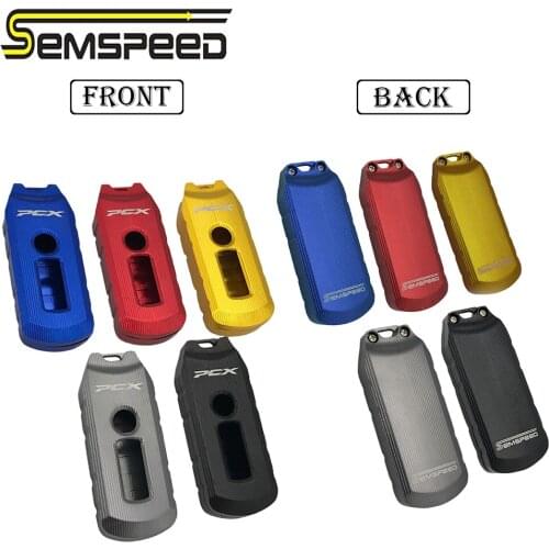 SEMSPEED CNC PCX logo 3D Remote Control Key Case Cover For Honda PCX125 PCX150 2016-2018 2019 2020 Keychain Key Case Cover Bag