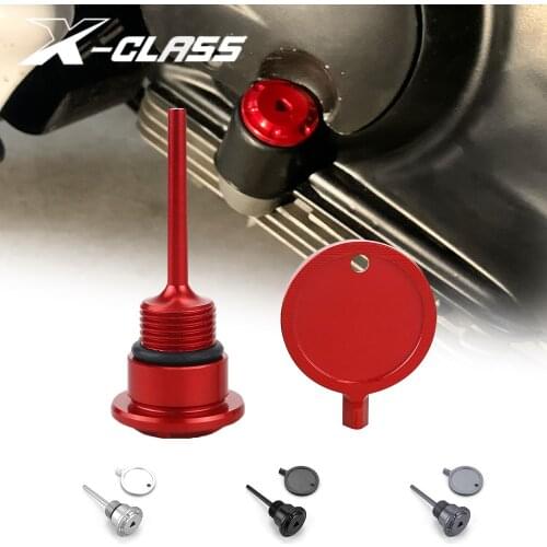 Motorcycle Oil Drain Dipstick Plug Fuel Depth Engine Oil Level Stick CNC Aluminum for Piaggio Vespa GTS 200 250 300 2013-2017
