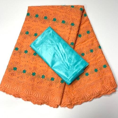 Swiss lace fabric 2.5yards +2.5yards bazin riche fabric african french cotton embroidery lace dubai style for party