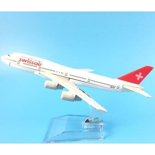 SWISS AIRLINES 16CM 787 SWISS AIRLINES METAL ALLOY MODEL PLANE AIRCRAFT TOYS FOR CHILDREN BIRTHDAY GIFTS ORNAMENT