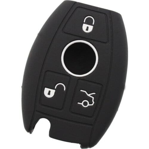 For Mercedes 3 Buttons Car Silicone Remote Key Cover Case For Benz Fob Remote Case Smart W203 W211 CLK A C E S Class Slk Cl