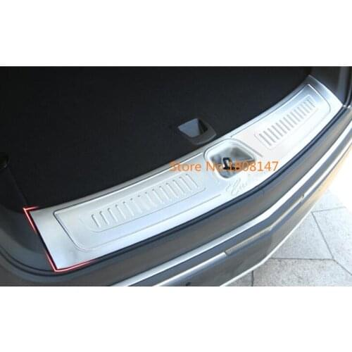Car Styling Inner Inside Rear Bumper Trim Stainless Steel Scuff Sill Trunk Plate Pedal 1pcs For Cadillac XT5 2017 2018 2019 2020