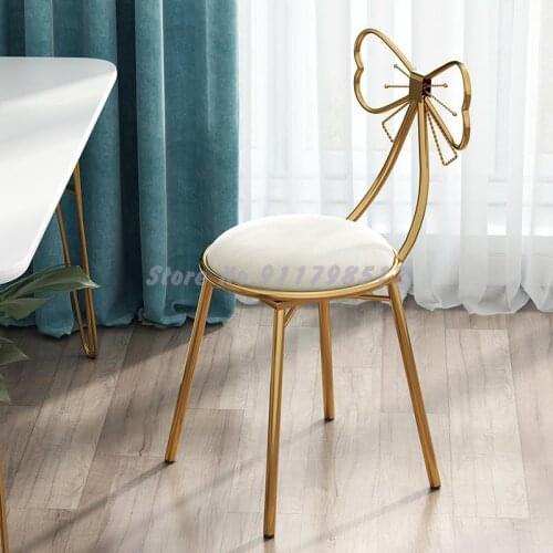 Makeup chair net red ins butterfly chair dressing table folding photo chair light luxury backrest stool fairy manicure chair