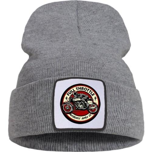 Crazy Motorcycle Racer Beanie Hat Outdoor Cotton Knitted Cap Unisex Creative Skullies Hats Casual Winter Warm Hedging Caps
