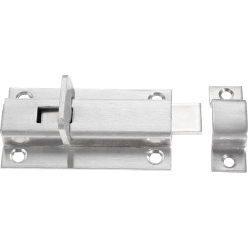 1 x Door Latch Stainless Steel Door Latch Barrel Bolt Latch Hasp Stapler Gate Lock Safety Easy To Install for bathroom washroom