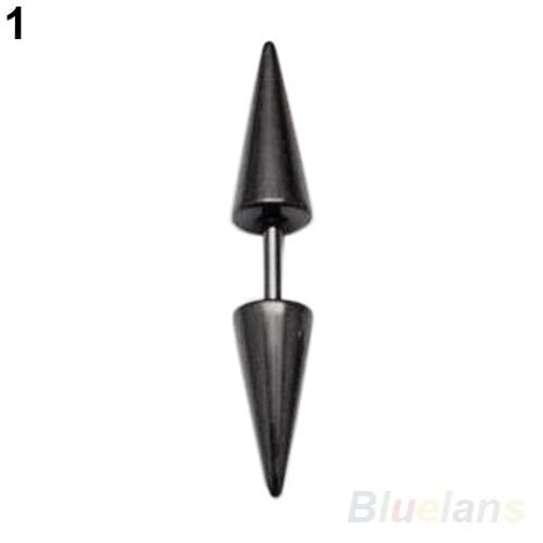 1Pair Fashion Punk Rock Rivet Spike Stainless Steel Mens Womens Stud Earrings