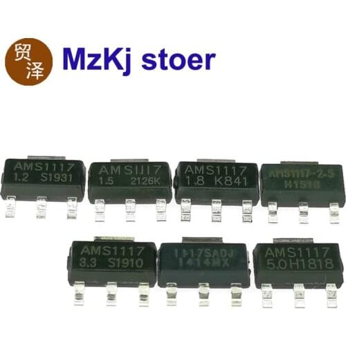 10PCS 1117 Hot New REG LIN AMS1117 1.2V 1.5V 1.8V 2.5V 3.3V 5V ADJ SOT223 Voltage Regulator LM1117 LD1117 LP1117