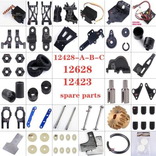 Wltoys 12428-A-B-C 12628 12423 RC car Original accessories Servo arm gera tire drive shaft Receiver