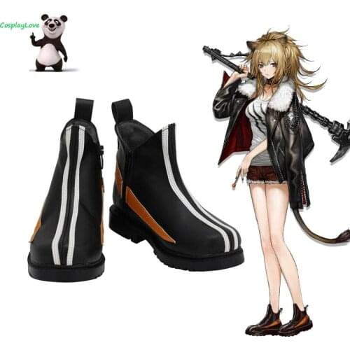 CosplayLove Arknights Siege Black Cosplay Shoes Cosplay Long Boots Leather Custom Made For Halloween Christmas