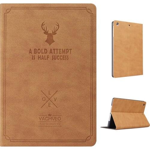 For iPad 10.2 10.5 2020 2019 Pro11 Mini 45 Deer Pattern PU Leather Full Body Case With Stand for iPad Air 1 2 2017 2018 9.7 inch