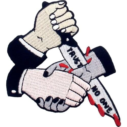 Embird Embroidered Patches For Jackets Trust No One Ceo-Friendly Handmade 3D Sew on Applique Badges