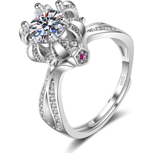 Mozanstone Ring For Women Adjustable Female Wedding Proposal Luxury Jewelry Accessories Lucky Flower Unique Wholesale Lots Bulk