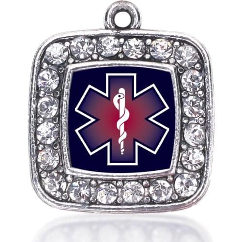 STAR OF LIFE EMT / EMS SQUARE CHARM