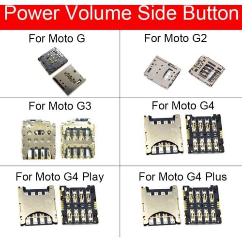 SIM & SD Card Tray For Moto Motorola G G2 G3 G4 Play Plus Memory Card Holder Sim Adapter Slot Socket Replacement Repair Parts