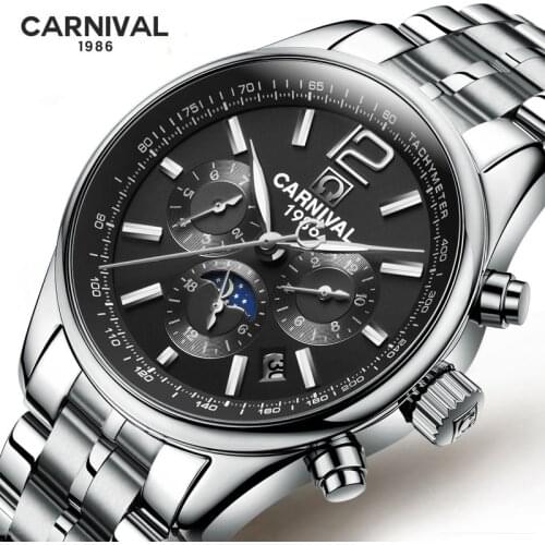 Sapphire Mens Watches Luxury high quality Multifunction Automatic Mechanical Watch Men Steel Waterproof Sport Clock