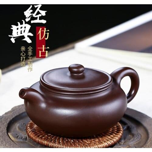 Undressed ore purple mud rain medium sand teapot wholesale undressed ore tea semi-manual authentic drop shipping